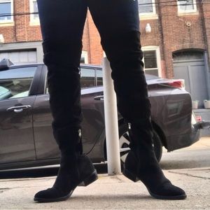 Marc Fisher Burgundy/Ruby Red Suede Thigh High Boots Sz 8